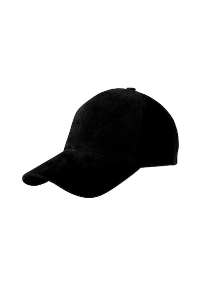 Unisex Vegan Süet Şapka Siyah