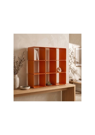 Node 9'lu Modüler Metal Açık Raf Ünitesi Çok Amaçlı Küp Kitaplık 50x50 Cm Turuncu - 944249484 Turuncu Node 9'lu Modüler Metal Açık Raf Ünitesi Çok Amaçlı Küp Kitaplık 50x50 Cm Turuncu - 944249484 Turuncu