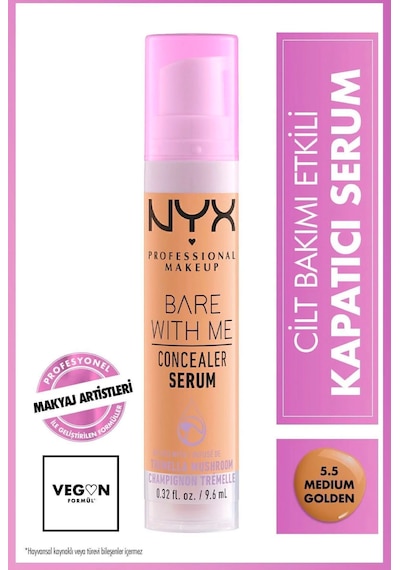 Nyx Professional Makeup Bare With Me Kapatıcı Serum 5.5 Medium Golden Concealer