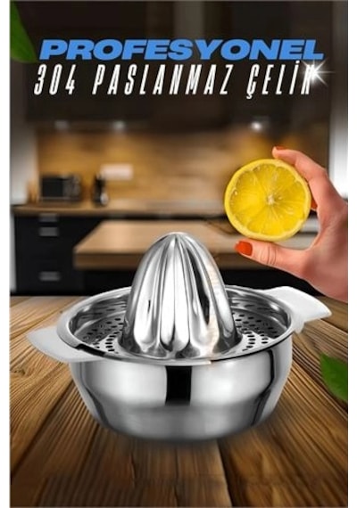 Limon Sıkacağı 304 Paslanmaz Çelik Meyve Sıkacağı Profesyonel 721517 Açık Gri