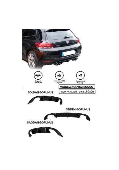 Scirocco Makyajsız Çift Çıkış Difüzör Plastik
