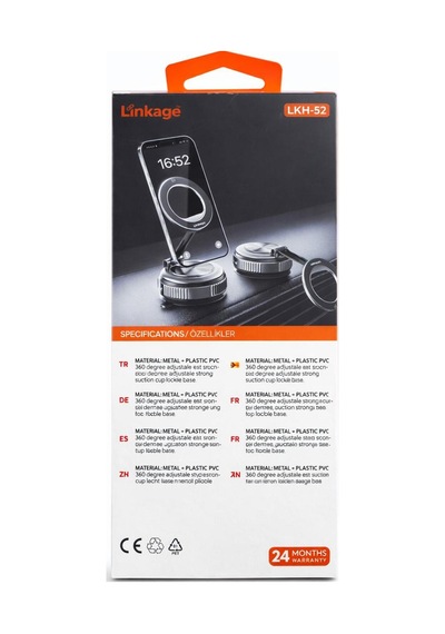 Lkh-52 Magnetik 360 Ayarlanabilir Katlanabilir, Mıknatıslı Vakumlu Telefon Tutucu