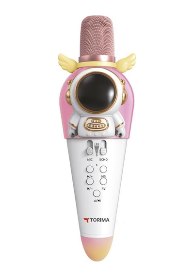 Torima KIDMIC01 Beyaz Astronot Figürlü Şarjlı BT Karaoke Mikrofon Ve Hoparlör 5W Kablosuz Mikrofon