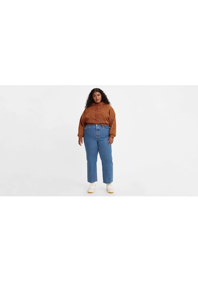 Levi'S Ribcage Straight Kadın Jean Pantolon - Jazz Pop Plus Size -5245 Med İndigo - Worn İn Levi'S Ribcage Straight Kadın Jean Pantolon - Jazz Pop Plus Size -5245 Med İndigo - Worn İn