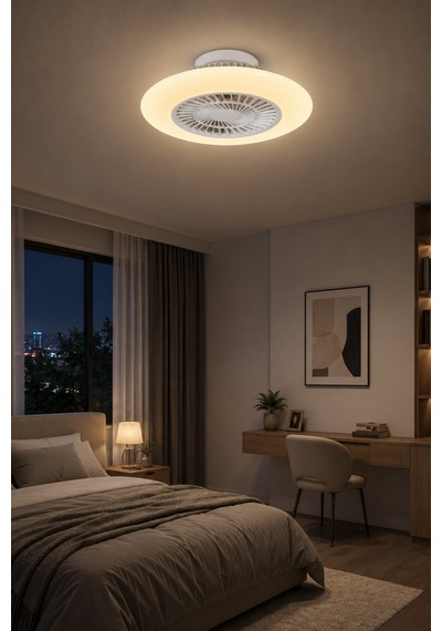 Reyo Akyel Uzaktan Kumandalı 60 Cm Led Tavan Vantilatörü Beyaz