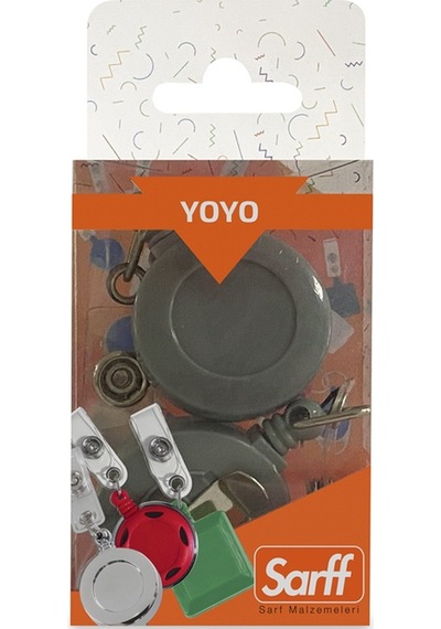 Sarff Yuvarlak Kancalı Gri Eko Yoyo Blister - 2adet