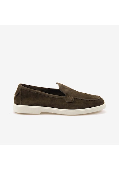 Kemal Tanca Erkek Loafer 0245 Haki Suet