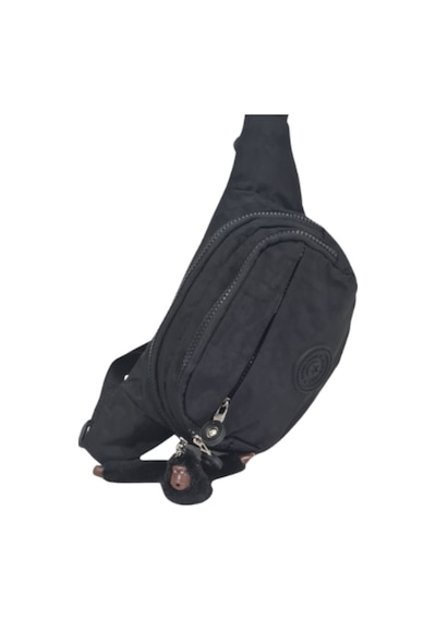 Anılbags Anıl Bags Su Geçirmez Krinkıl Kumaş Bel Çantası Çapraz Anahtarlık Siyah
