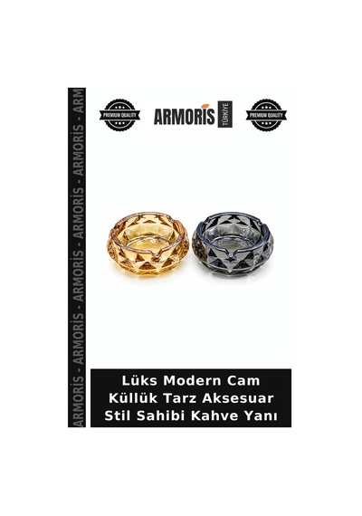 Lüks Modern Cam Küllük Tarz Aksesuar Stil Sahibi Kahve Yanı