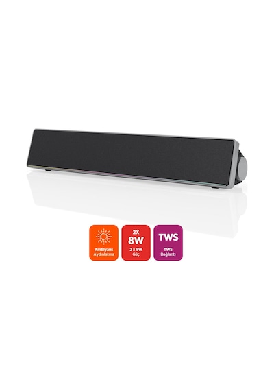 Polosmart Fs104 Kablosuz Bluetooth Soundbar Hoparlör Speaker 16w Siyah