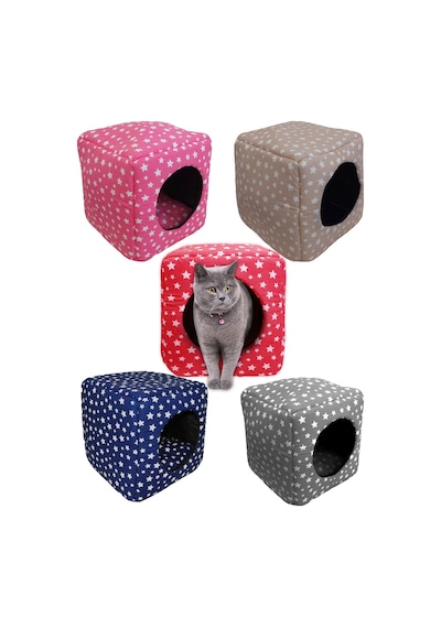 Üç Fonksiyonlu Kedi Köpek Kapalı Kare Sünger Yatak