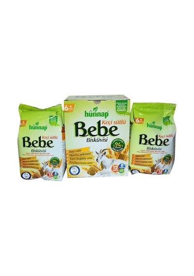 Hünnap Keçi Sütlü 6+ Ay Bebe Bisküvisi 400 G