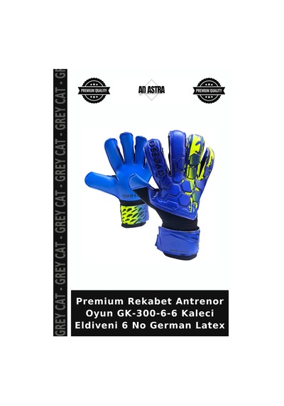 Premium Rekabet Antrenor Oyun Gk-300-6-6 Kaleci Eldiveni 6 No German Latex Çok Renkli