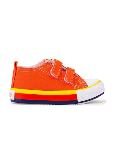 Kiko Kids Linen Cırtlı Erkek Bebek Keten Spor Ayakkabı Turuncu