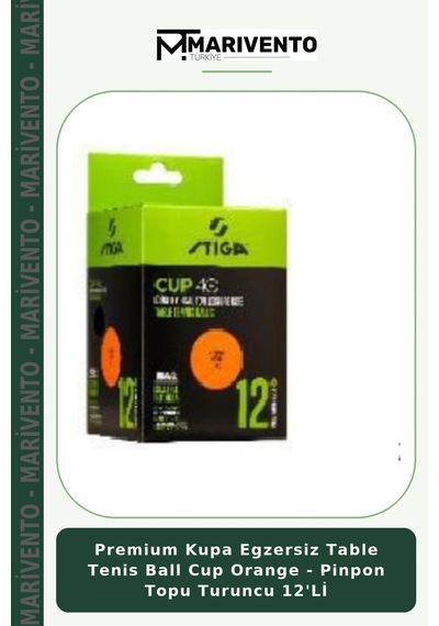 Premium Kupa Egzersiz Table Tenis Ball Cup Orange - Pinpon Topu Turuncu 12'li