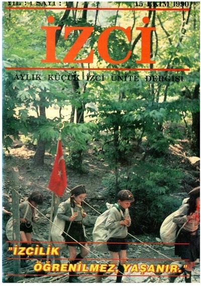 İzci - Aylık Küçük İzci Ünite Dergisi -izcilik Öğrenilmez Yaşanır Retro Eski Baskı Koleksiyon Yıl: 1 Sayı:1 - 15 Ekim 1990