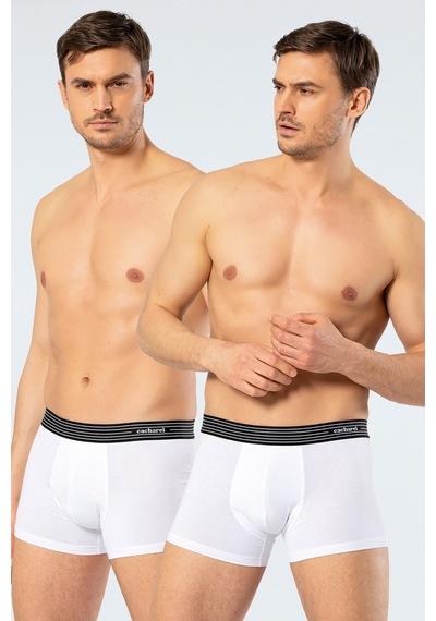 Cacharel Erkek 2'li Boxer Düz 1318/beyaz 001
