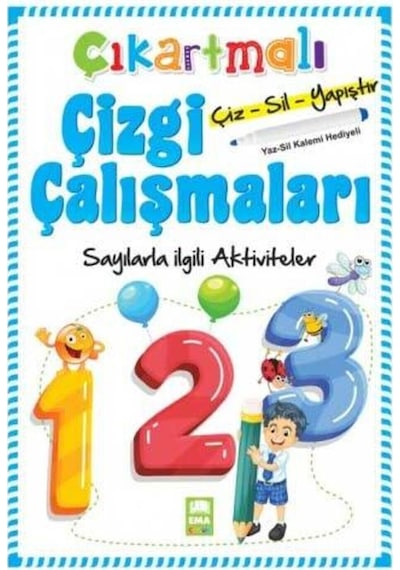 Ema Kitap Çıkartmalı Çizgi Çalışmaları Sayılar