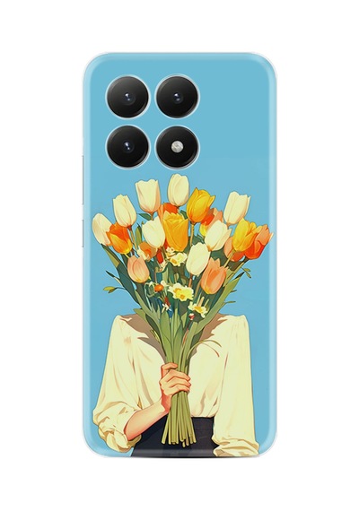 Xiaomi 15t Kılıf Limited Resimli Lale Buketiyle Kapatan Kadın 225
