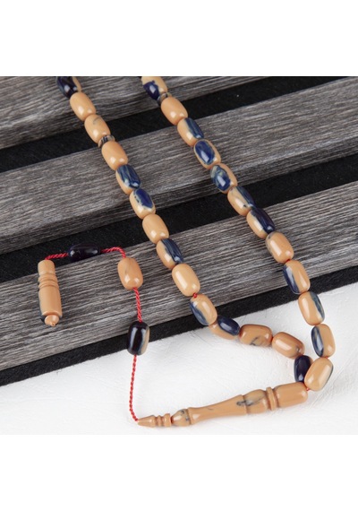Lapisdo Sıkma Kehribar Arizona Firuze Kapsül Kesim 7x11mm Tesbih Çok Renkli