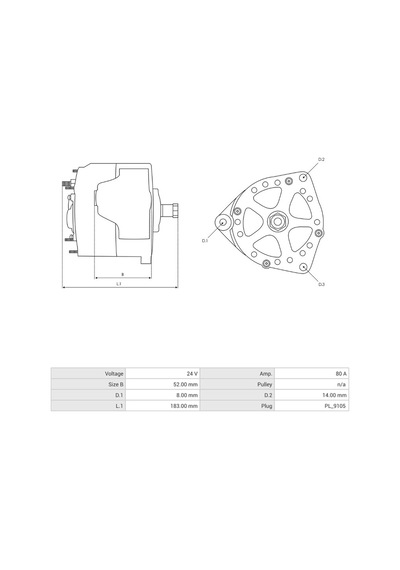 24v Alternatör Dinamo Bosch Tipi 55 A L Volvo
