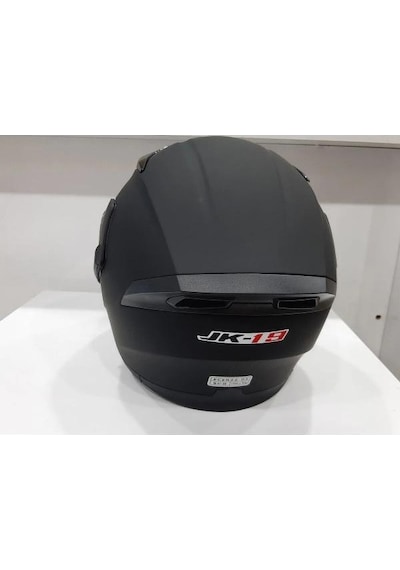 Jk-20 Jk 902 Mat Siyah Çene Pedli Güneş Vizörlü Çeneden Açılır Kask Mat Black
