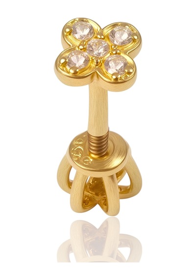 14 Ayar Altın Piercing Tragus Küpe T035