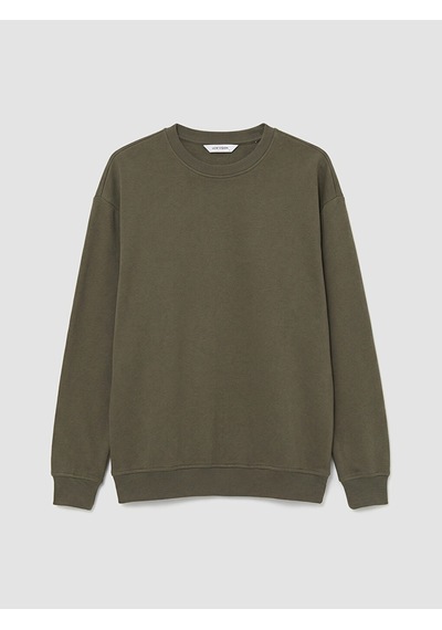 Lcw Vision Haki Bisiklet Yaka Erkek Sweatshirt