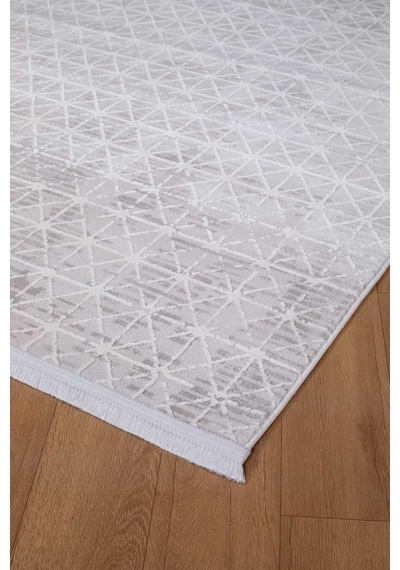 Voyage %100 Akrilik Yumuşak Dokulu Halı Kilim Salon Mutfak Koridor Yolluk Dokuma Makine Halısı Ac-113 Gri