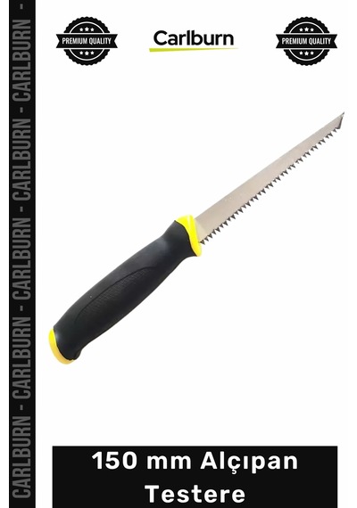 Testere Profesyonel Çift Taraflı Isıl İşlem Çelik Bıçaklı Ergonomik Sert 150 Mm Alçıpan Testere