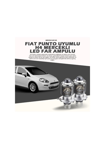 Fıat Grande Putno Uyumlu Mercek Led Xenon Uzun Kısa Çift Renkli Şimşek Etkili Ampul