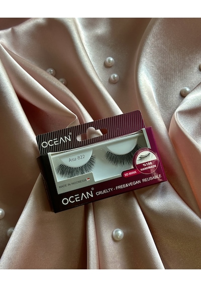Ocean Asu 822 5d Mink Doğal Görünümlü Şerit Takma Kirpik Tekrar Kullanılabilir Vegan