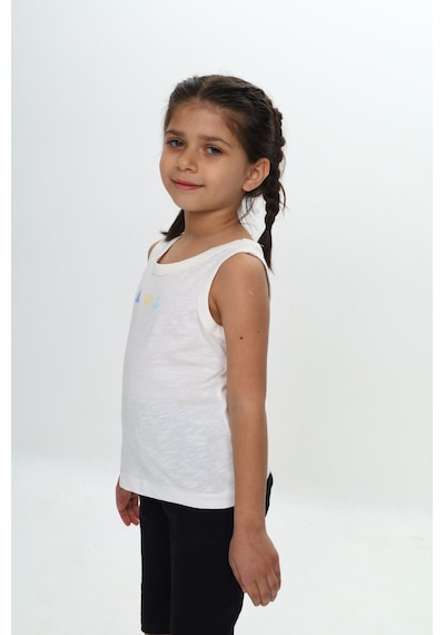 Toontoy Kids Toontoy Erkek Çocuk Baskılı Atlet Ekru