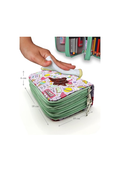 Kalem Kutusu Unicorn-flamingo Kawai Organizer Kalemkutu Vegan Deri Üç Bölmeli Kalemlik - Yeşil Beyaz - Çok Renkli Kalem Kutusu Unicorn-flamingo Kawai Organizer Kalemkutu Vegan Deri Üç Bölmeli Kalemlik - Yeşil Beyaz - Çok Renkli