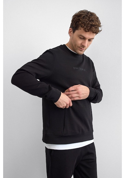 Back & Bond Erkek Sweat B35w12031 102 Siyah Siyah