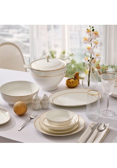 Aryıldız Glamour 60 Parça 12 Kişilik Yemek Takımı Altın