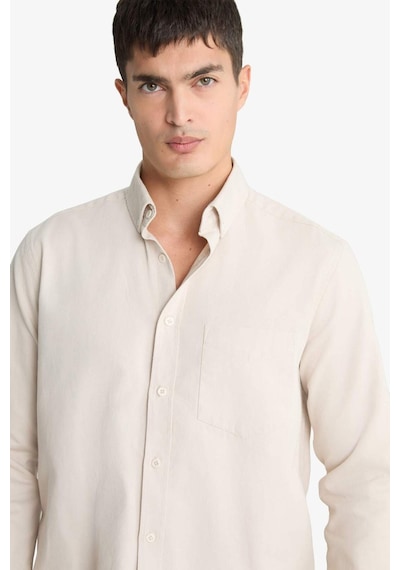Defacto Regular Fit Polo Yaka Gabardin Uzun Kollu Gömlek F1261ax25auer22 Ekru Defacto Regular Fit Polo Yaka Gabardin Uzun Kollu Gömlek F1261ax25auer22 Ekru
