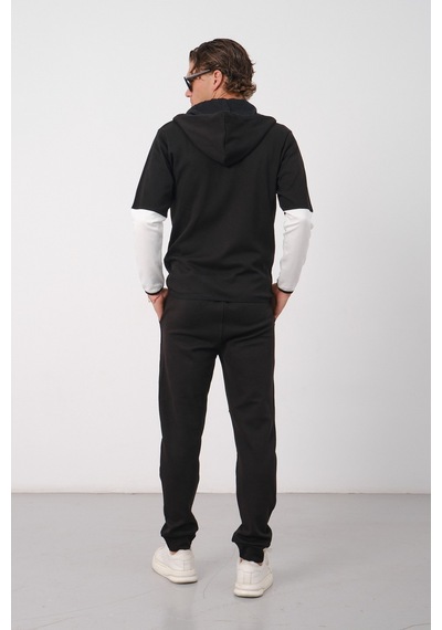 Dechers Erkek Siyah Tech Fleece Double Face Kapüşonlu Fermuarlı Eşofman Takımı - E228 Beyaz Dechers Erkek Siyah Tech Fleece Double Face Kapüşonlu Fermuarlı Eşofman Takımı - E228 Beyaz