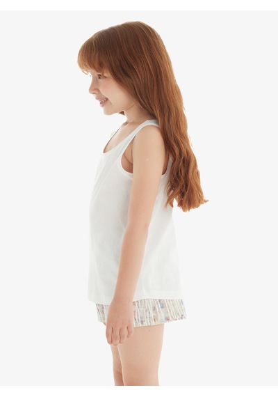 Kız Çocuk T-shirt 60570 - Beyaz Beyaz