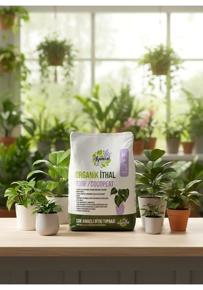 Aymen Çiçekçilik 5 Litre Ithal Torf Cocopeat Ponza Taşı Özel Karışım Saksı Harcı Bitki Toprağı - Kokopit 0,250