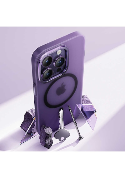 Benks Apple Uyumlu iPhone 14 Pro Kılıf Sararmayan Wireless Şarj Destekli Benks Yeni Seri Magnetik Haze Kapak BENKS-TA83752