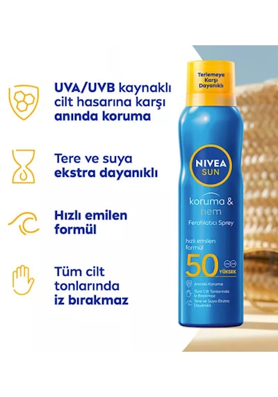 Nivea Sun Koruma Ve Nem Güneş Spreyi Spf 50 200 Ml