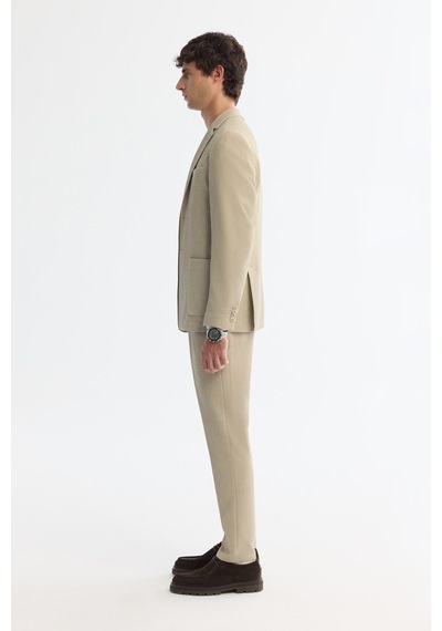 Avva Erkek Bej Mono Yaka Bi-stretch Blazer Comfort Slim Fit Ceket A42y4011 Avva Erkek Bej Mono Yaka Bi-stretch Blazer Comfort Slim Fit Ceket A42y4011