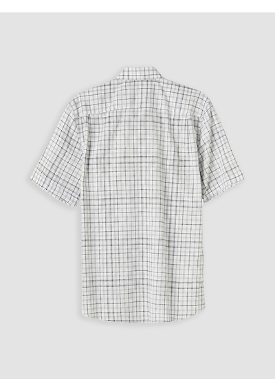 Lcwaıkıkı Classic Gri Regular Fit Ekose Poplin Erkek Gömlek