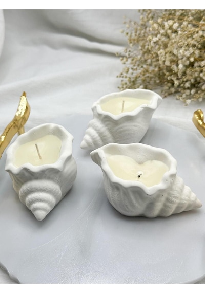 Bernami Mumluk Şamdanpinterest 5 Adet Kokulu Deniz Kabuğu İstiridye Mum Diğer