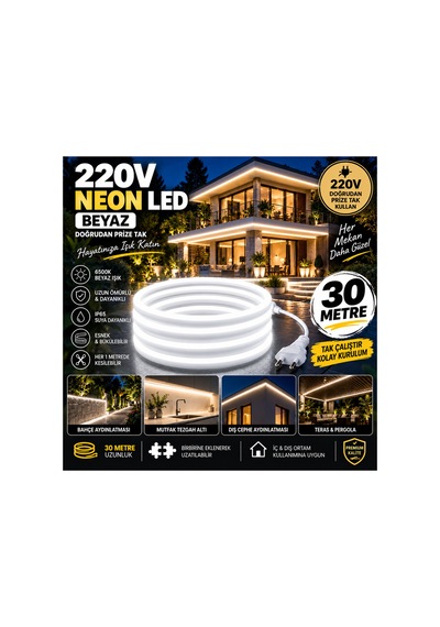 30 Metre 220v Neon Led Beyaz Işık 6500k Ip65 Suya Dayanıklı Tak Çalıştır Fişli Iç Dış Mekan Bahçe Cephe Dekoratif Beyaz - 939333889 Beyaz 30 Metre 220v Neon Led Beyaz Işık 6500k Ip65 Suya Dayanıklı Tak Çalıştır Fişli Iç Dış Mekan Bahçe Cephe Dekoratif Beyaz - 939333889 Beyaz