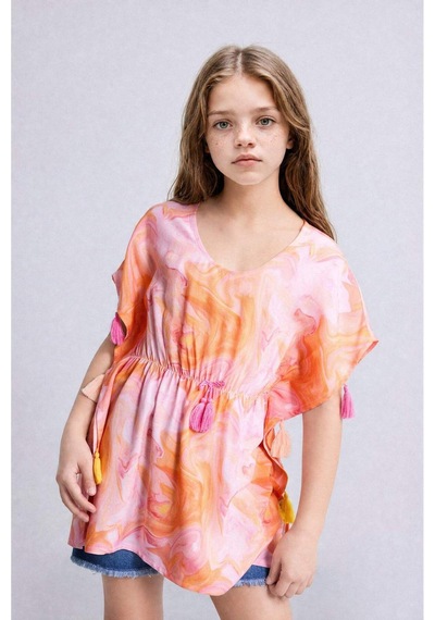 Defacto Batik Plaj Kıyafeti Kız Çocuk G9434a826hsog577 Turuncu-og577