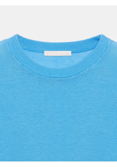 Dilvin 10872 Lyocell Karışımlı Minimal Bluz-turkuaz