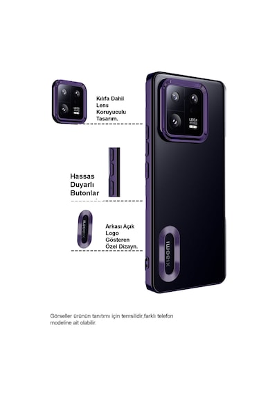 Xiaomi Redmi Note 8 Yanları Renkli Lens Korumalı Logo Gösteren Luxury Silikon Kılıf - Lacivert