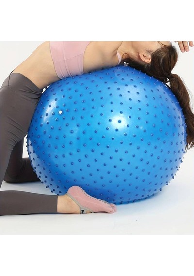 Pilates Topu 65 Cm Dikenli Yüzey Pompalı Mavi, Tek Ebat, Pltsmavia, Mavi